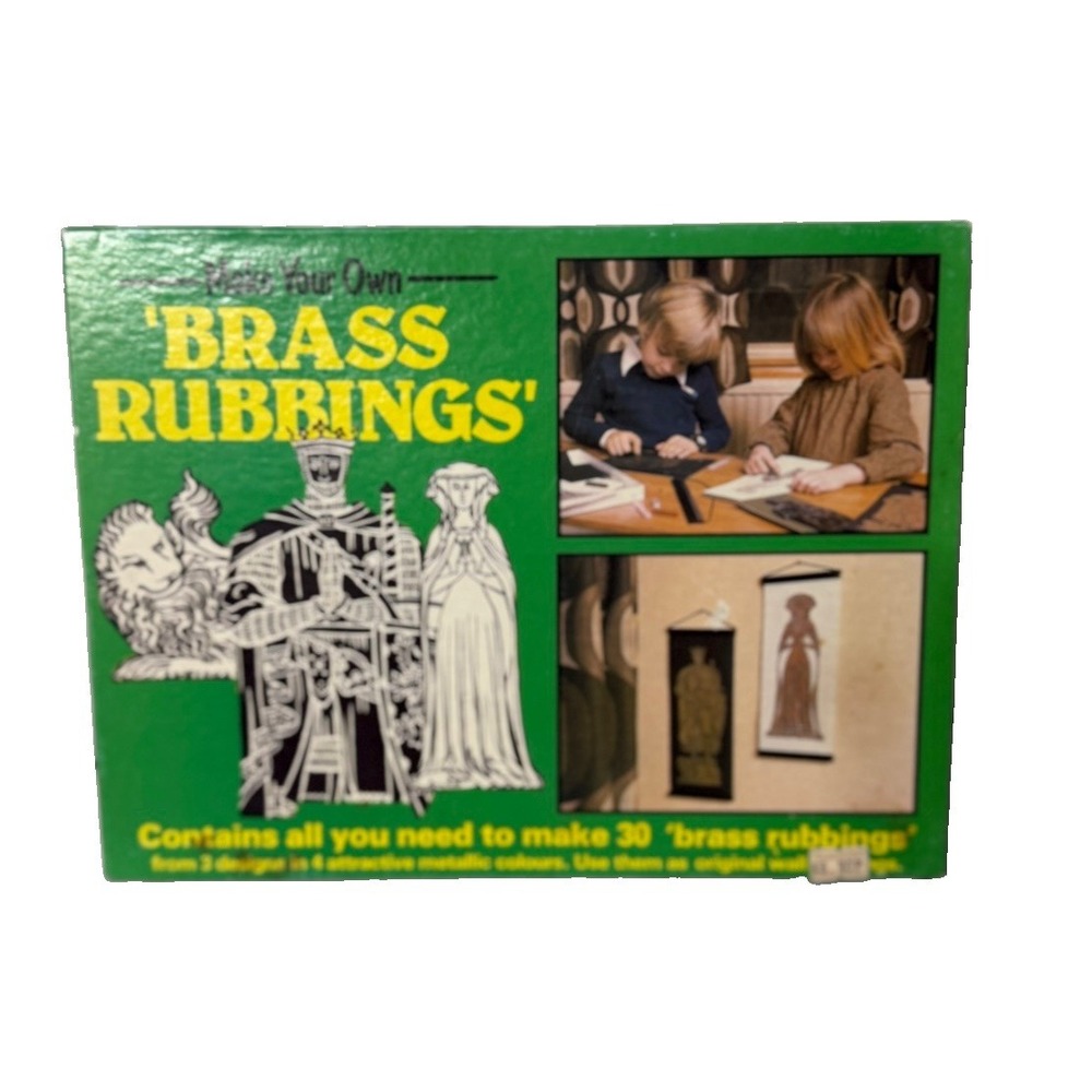 Vintage NIB History Craft Cirencester Replicas England Brass Rubbings Kit 1980